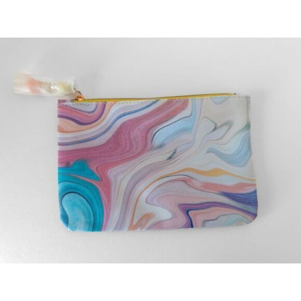 5/$20 NWOT Ipsy Glam Bag March 2024 Faux Leather Abstract Marble Artwork‎